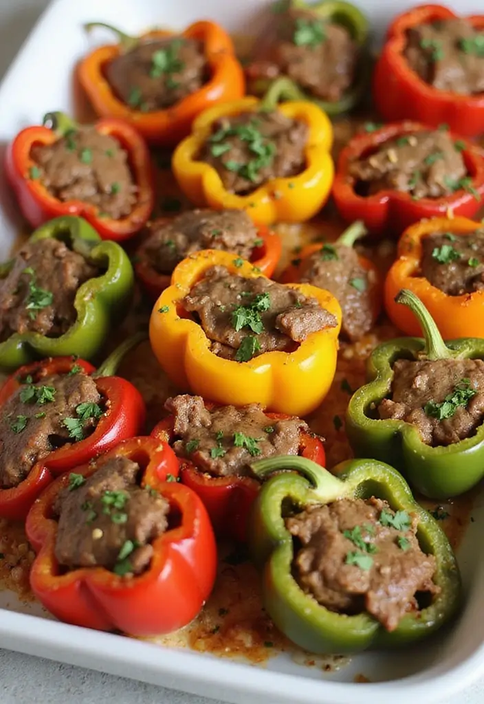 27 Steak Appetizer Recipes That Impress Instantly - 25. Steak Fajita Stuffed Peppers