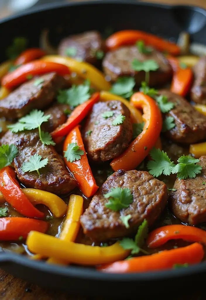 27 Steak Skillet Recipes for Quick Gourmet Dinners - 2. Steak Fajitas in a Skillet