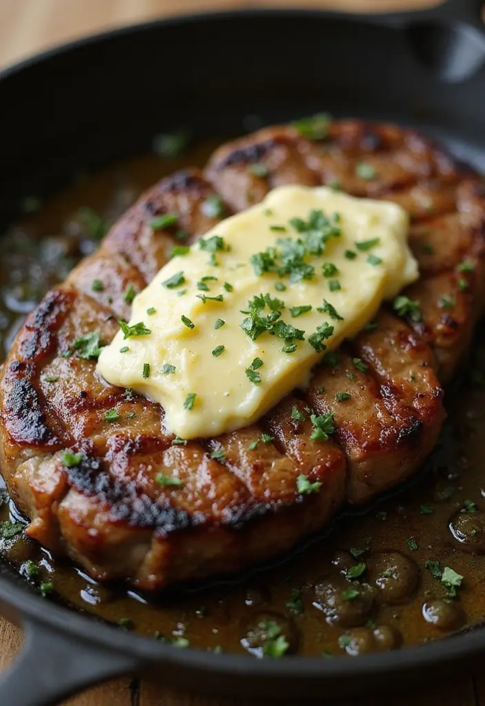 27 Steak Skillet Recipes for Quick Gourmet Dinners - 22. Steak with Lemon Herb Butter
