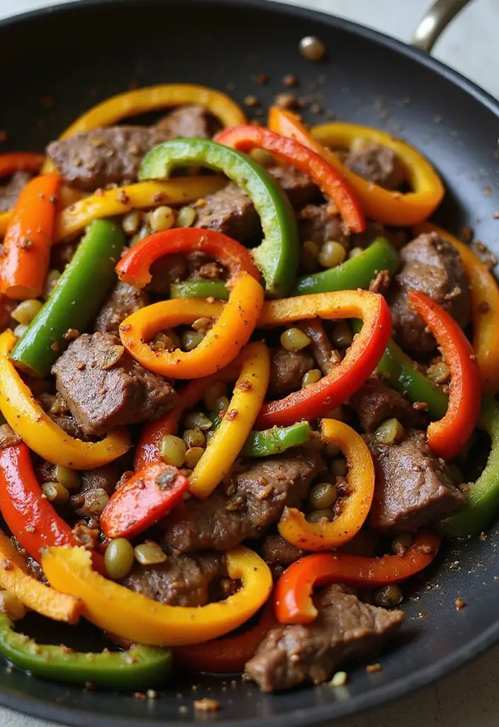 27 Steak Skillet Recipes for Quick Gourmet Dinners - 7. Steak and Peppers Stir-Fry