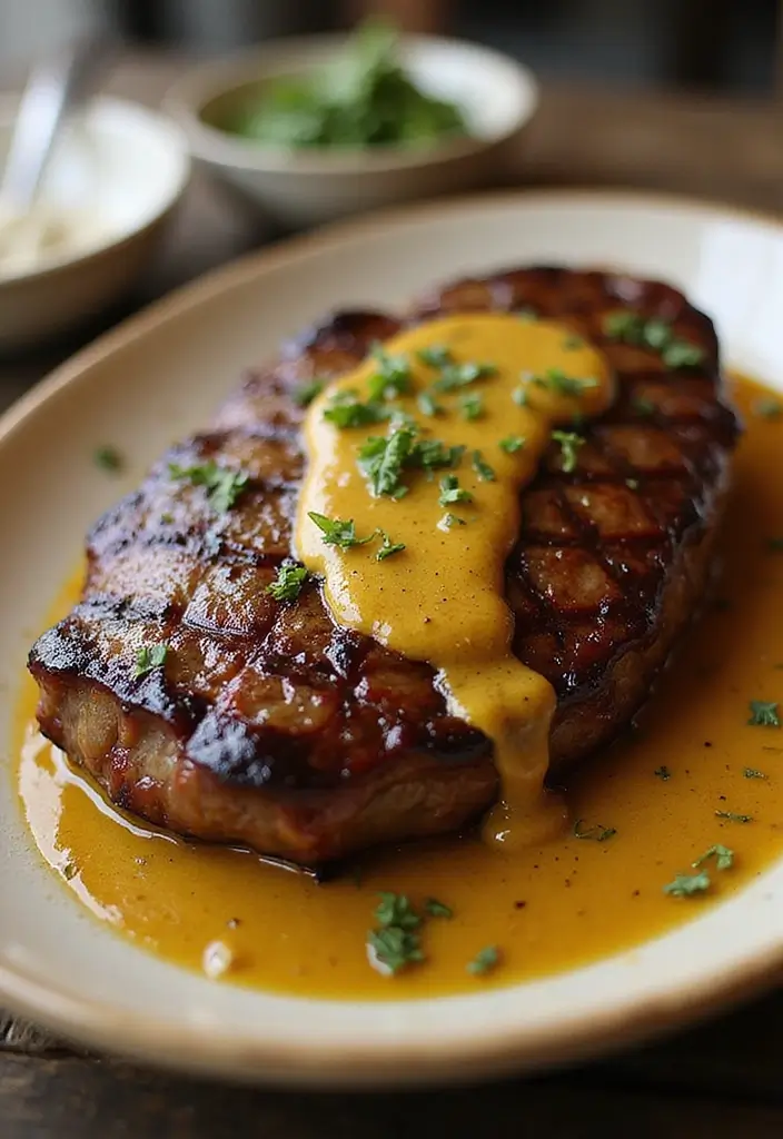 28 Air Fryer Steak Recipes for Easy Gourmet Meals - 17. Air Fryer Steak with Mustard Glaze