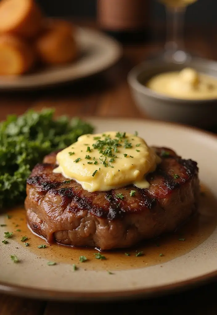 28 Air Fryer Steak Recipes for Easy Gourmet Meals - 18. Air Fryer Steak with Herb Butter