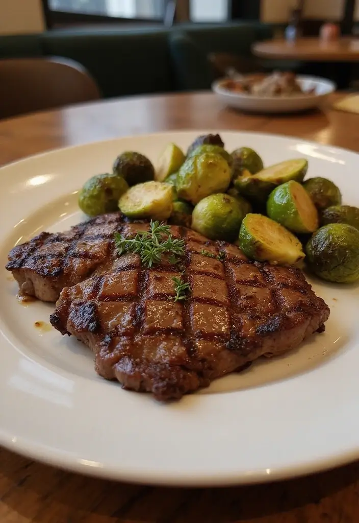28 Air Fryer Steak Recipes for Easy Gourmet Meals - 20. Air Fryer Steak and Brussels Sprouts