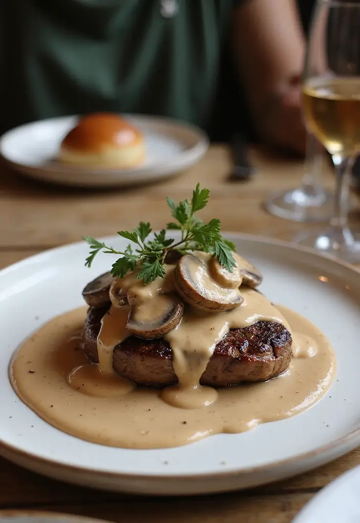 28 Air Fryer Steak Recipes for Easy Gourmet Meals - 21. Air Fryer Steak with Creamy Mushroom Sauce