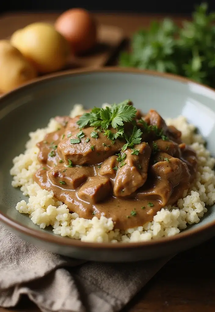 28 Air Fryer Steak Recipes for Easy Gourmet Meals - 9. Air Fryer Beef Stroganoff