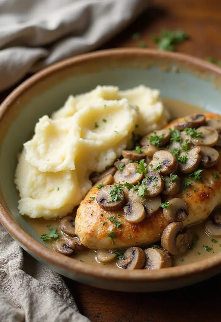 28 Baked Chicken Recipes That Stay Juicy and Flavorful - 28. Creamy Mushroom Baked Chicken