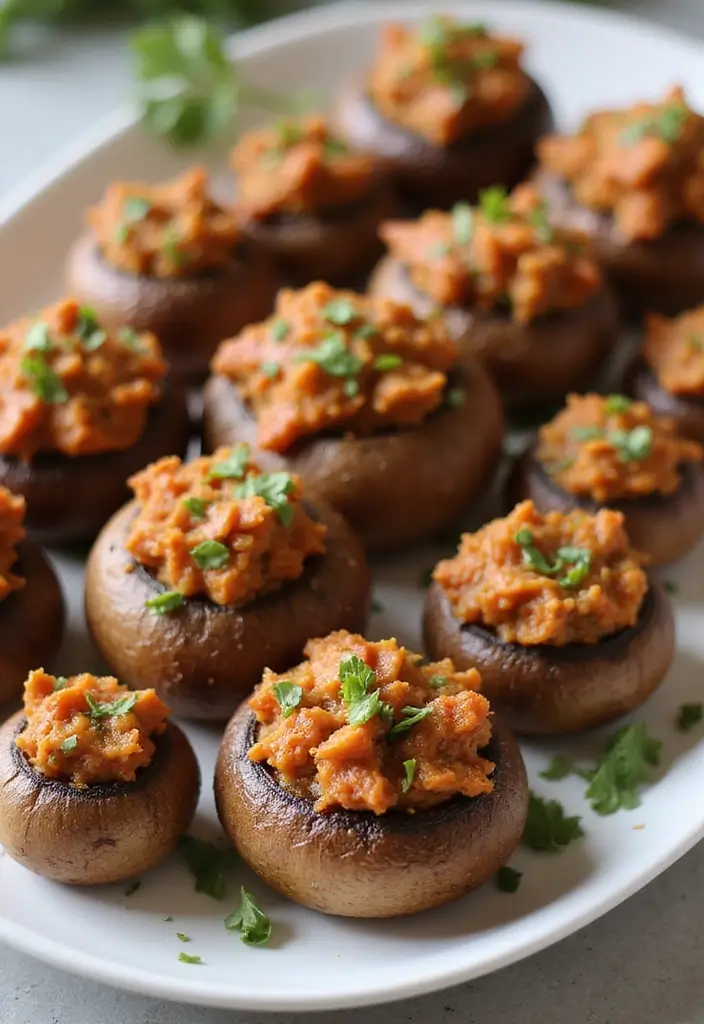 28 Beef Appetizer Recipes That Impress Every Guest - 20. Beef Chorizo Stuffed Mushrooms