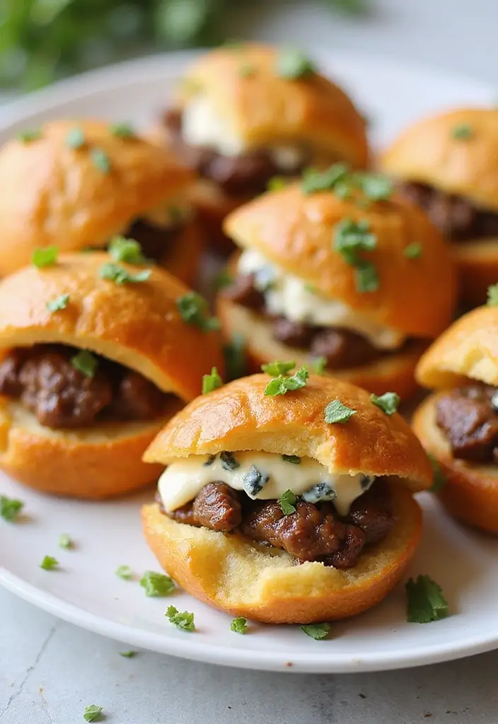 28 Beef Appetizer Recipes That Impress Every Guest - 28. Beef and Blue Cheese Poppers