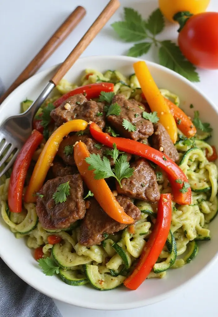 28 Beef Stir-Fry Recipes Packed with Bold Flavors - 16. Beef Stir-Fry with Zucchini Noodles