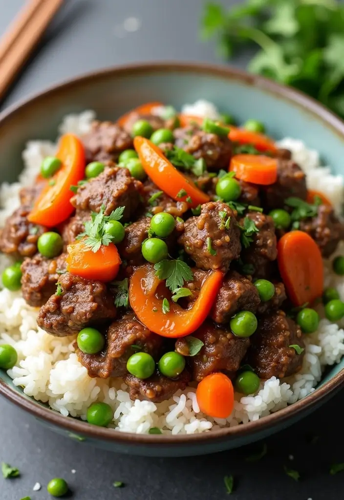 28 Beef Stir-Fry Recipes Packed with Bold Flavors - 17. Beef Stir-Fry with Peas and Carrots