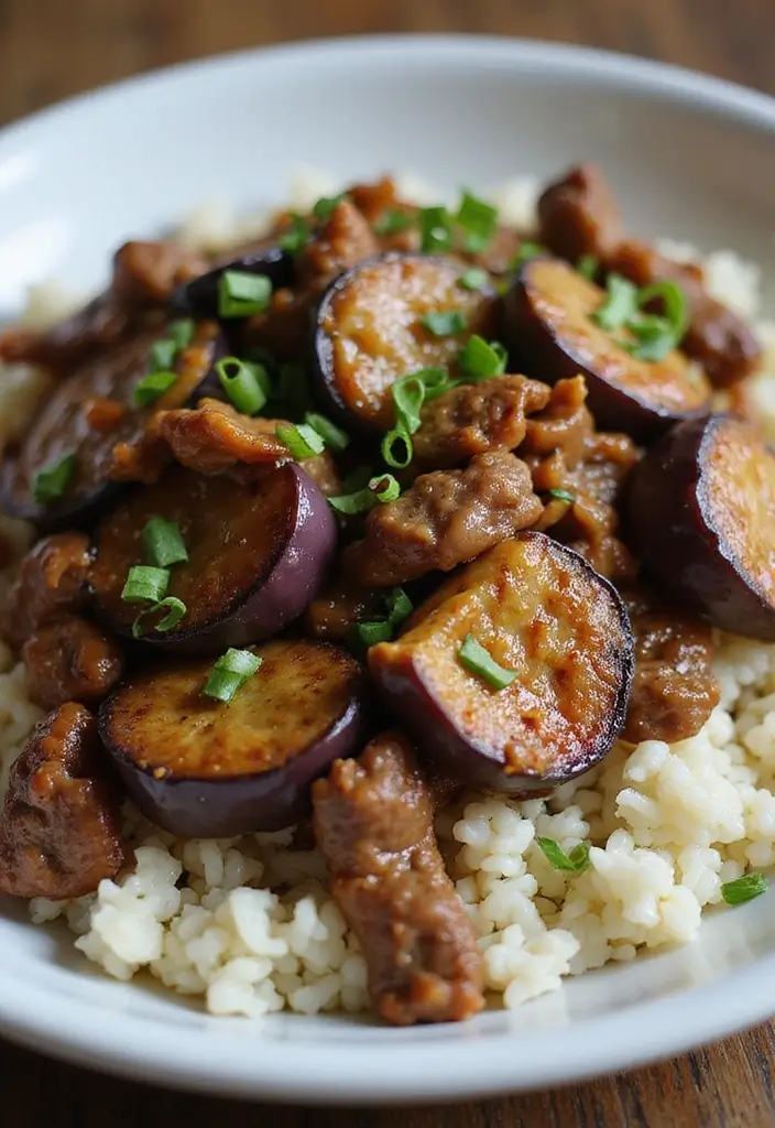 28 Beef Stir-Fry Recipes Packed with Bold Flavors - 20. Beef Stir-Fry with Eggplant