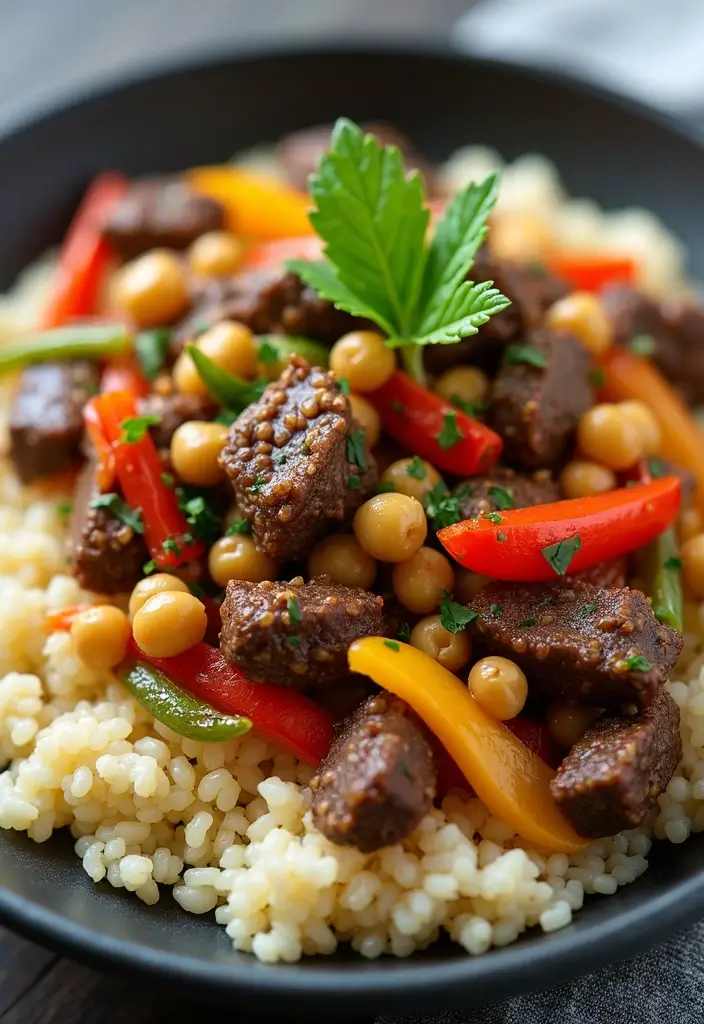 28 Beef Stir-Fry Recipes Packed with Bold Flavors - 23. Beef Stir-Fry with Chickpeas