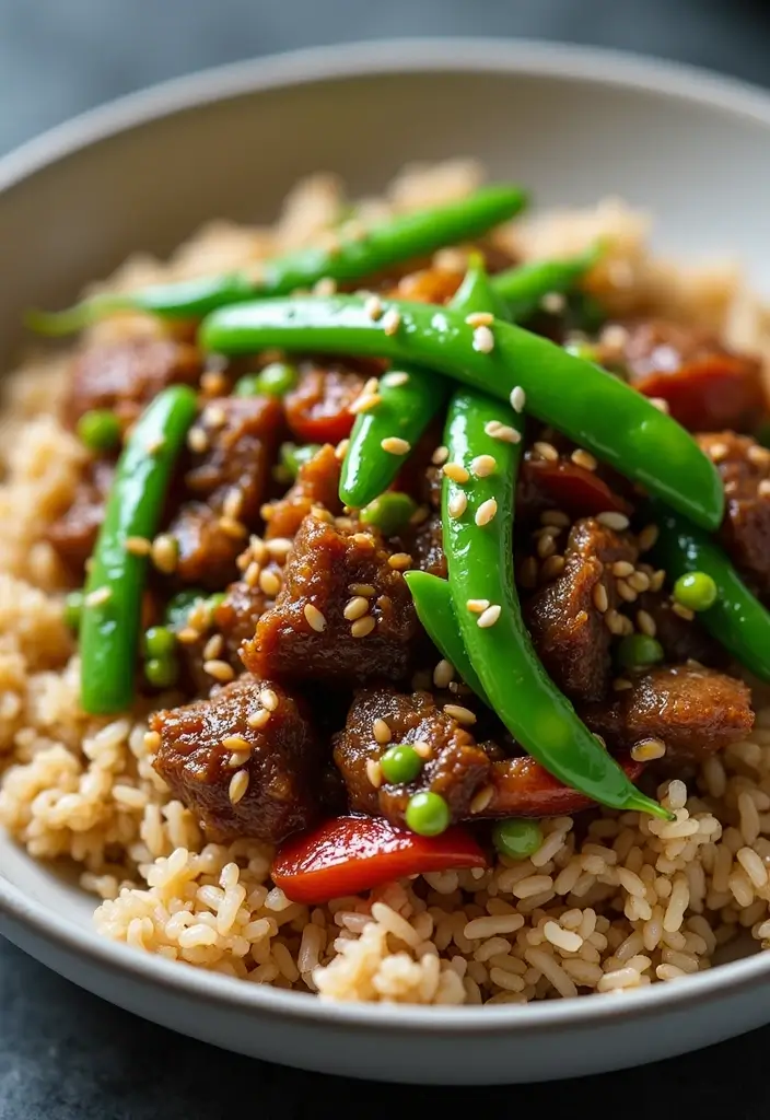 28 Beef Stir-Fry Recipes Packed with Bold Flavors - 8. Sesame Beef Stir-Fry with Snow Peas