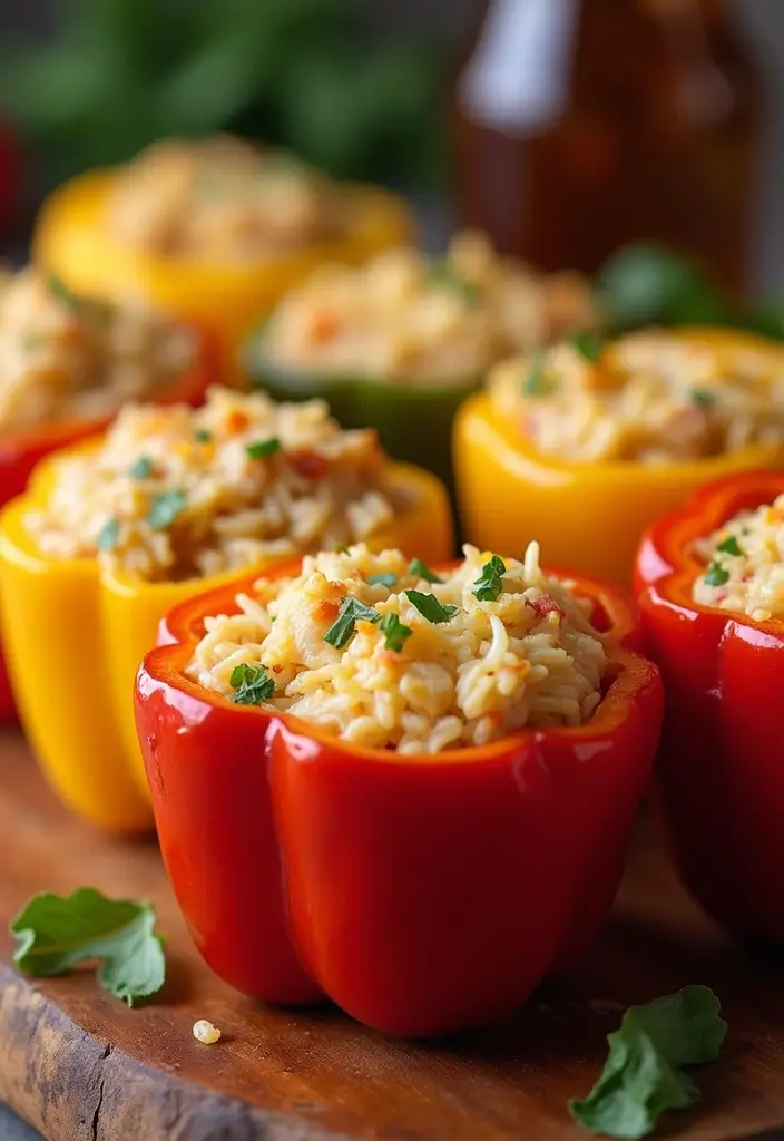 28 Chicken Rice Recipes for Simple Weeknight Meals - 15. Chicken and Rice Stuffed Peppers