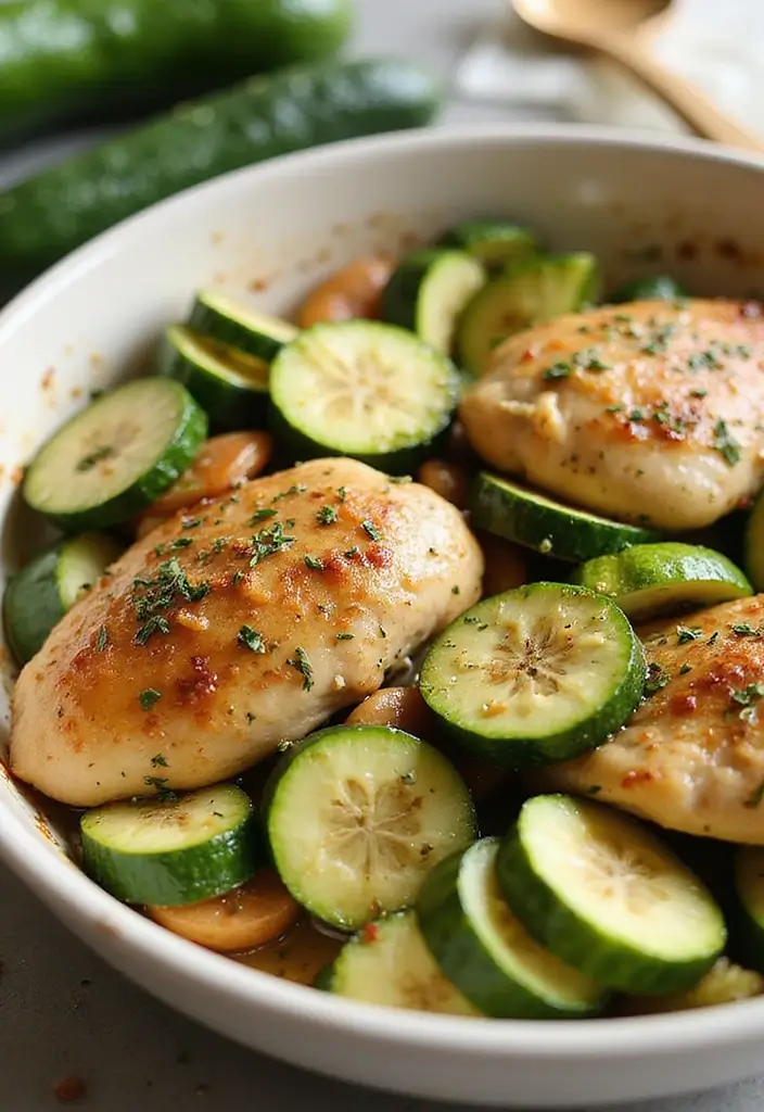 28 Chicken Skillet Recipes for Quick Family Meals - 24. Chicken and Zucchini Skillet