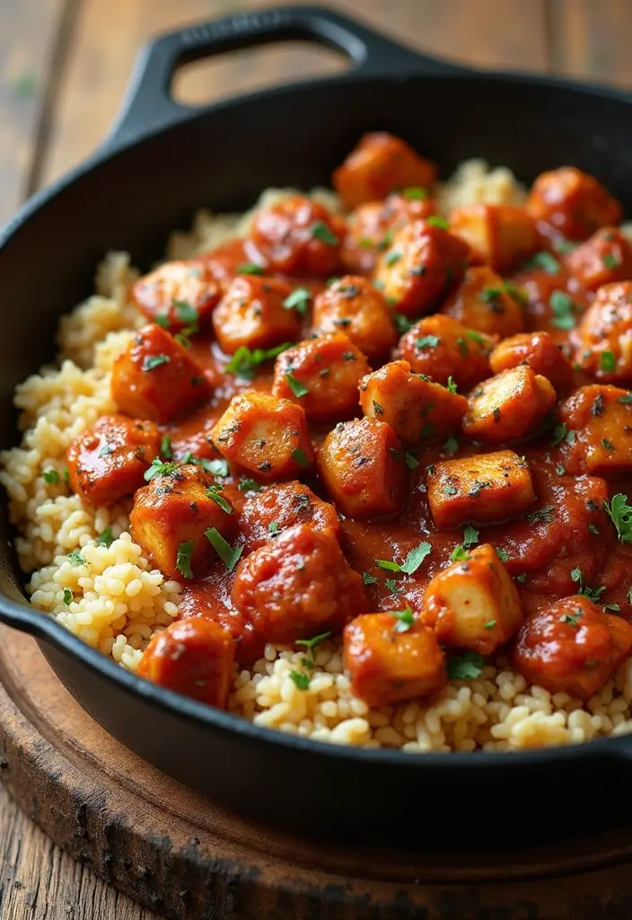 28 Chicken Skillet Recipes for Quick Family Meals - 3. One-Pan BBQ Chicken and Rice