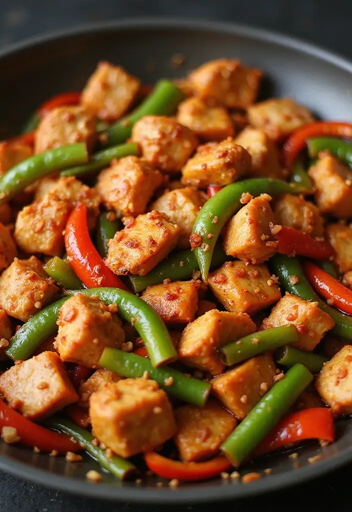 28 Chicken Skillet Recipes for Quick Family Meals - 4. Spicy Chicken and Peppers Stir-Fry