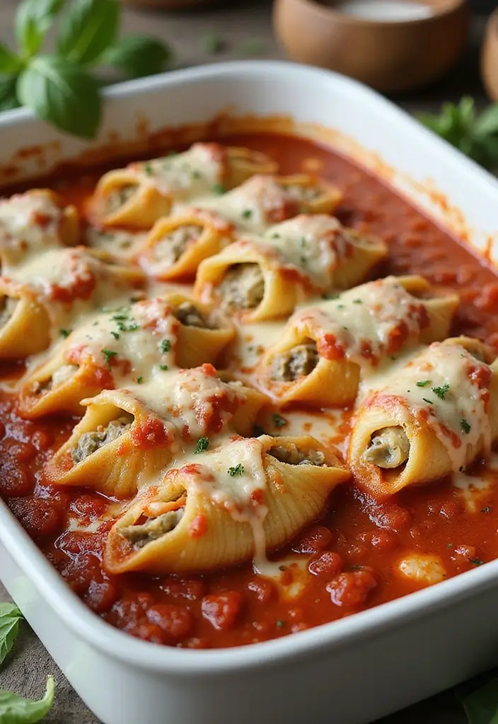 28 Easy Ground Pork Recipes to Try This Week - 13. Ground Pork and Spinach Stuffed Shells