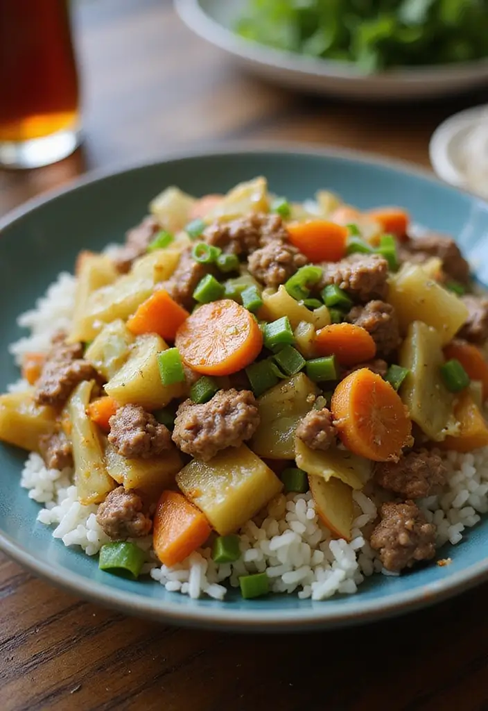28 Easy Ground Pork Recipes to Try This Week - 16. Ground Pork and Cabbage Stir-Fry