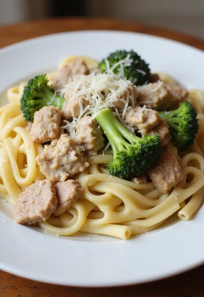 28 Easy Ground Pork Recipes to Try This Week - 19. Ground Pork and Broccoli Alfredo