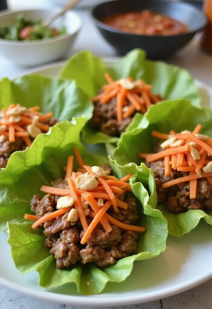 28 Easy Ground Pork Recipes to Try This Week - 4. Ground Pork Lettuce Wraps