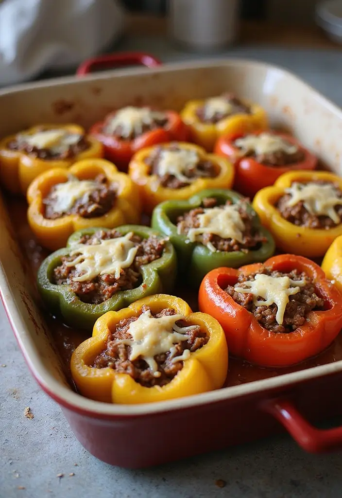 28 Easy Meat Dinner Recipes for Everyday Cooking - 11. Simple Stuffed Peppers