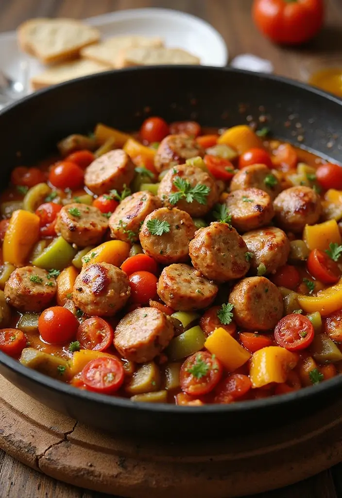 28 Easy Meat Dinner Recipes for Everyday Cooking - 16. Italian Sausage Skillet