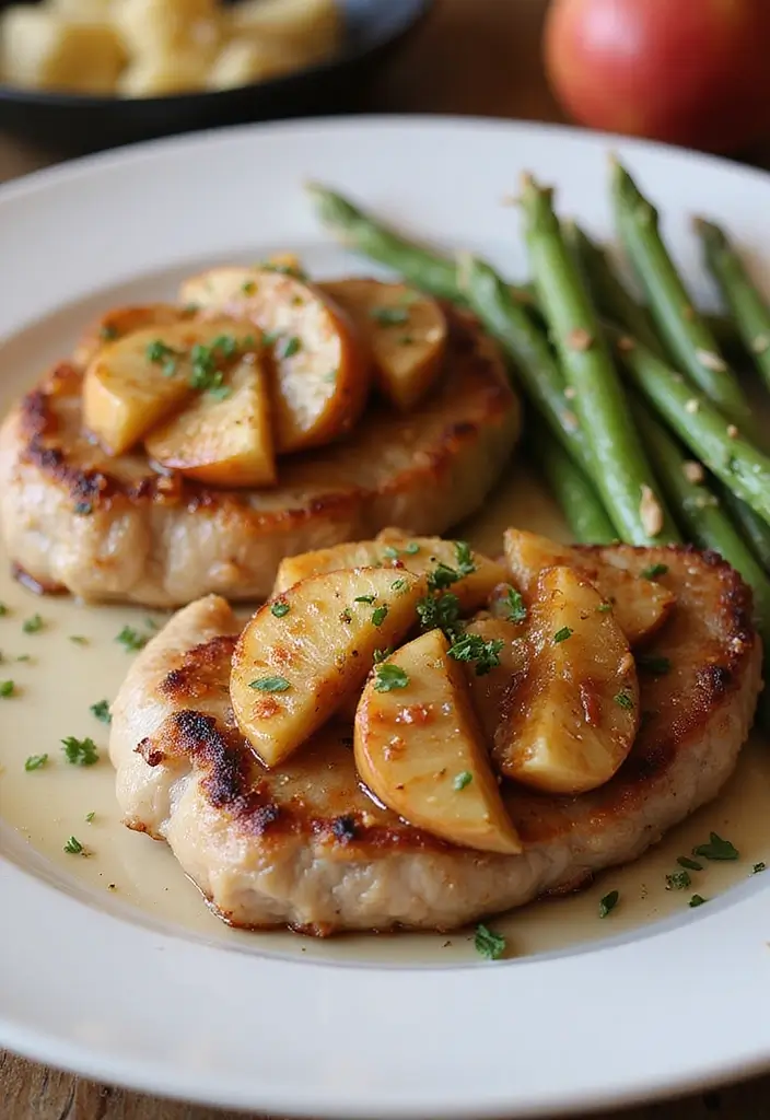 28 Easy Meat Dinner Recipes for Everyday Cooking - 20. Pork Chops with Apples
