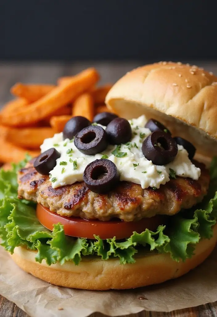 28 Easy Meat Dinner Recipes for Everyday Cooking - 7. Mediterranean Turkey Burgers