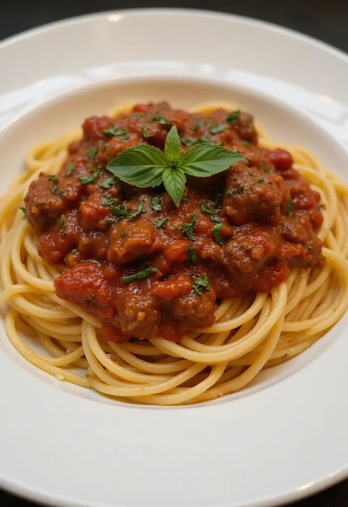 28 Healthy Beef Recipes That Don’t Compromise on Taste - 28. Spaghetti with Meat Sauce