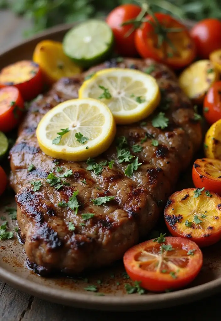 28 Healthy Steak Recipes Under 500 Calories - 1. Lemon Herb Grilled Steak