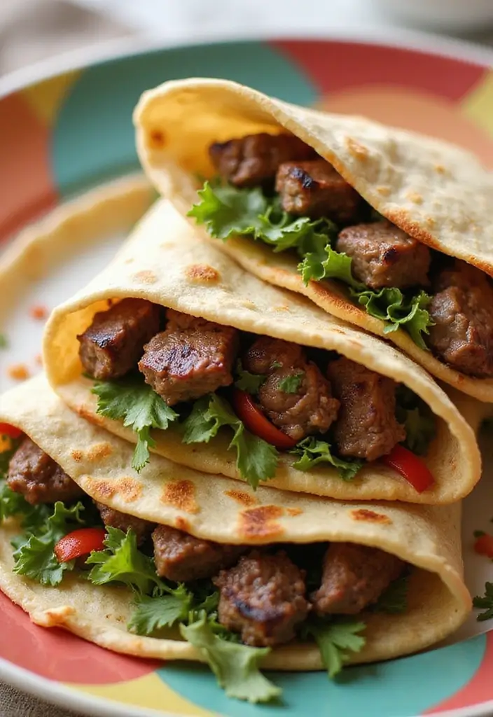 28 Healthy Steak Recipes Under 500 Calories - 12. Steak Pita Pockets