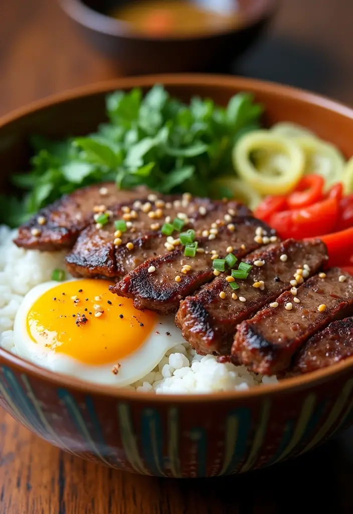 28 Healthy Steak Recipes Under 500 Calories - 15. Korean BBQ Steak Bowl