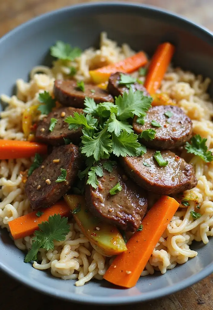 28 Healthy Steak Recipes Under 500 Calories - 27. Thai Steak and Rice Noodles