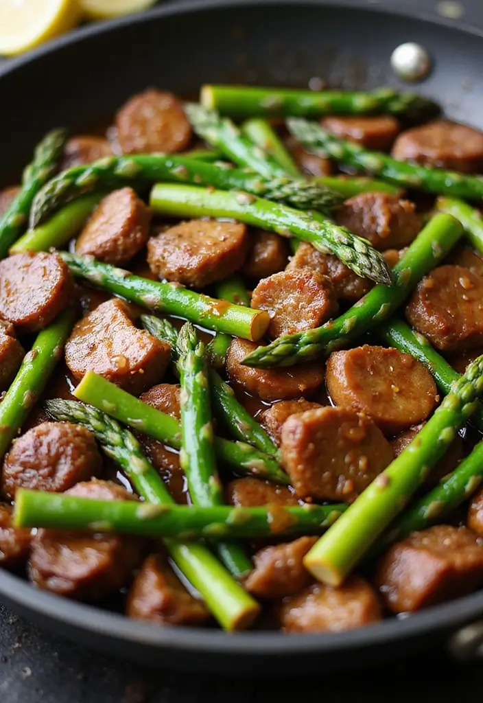28 Low-Carb Beef Recipes for a Balanced Diet - 11. Beef and Asparagus Stir-Fry