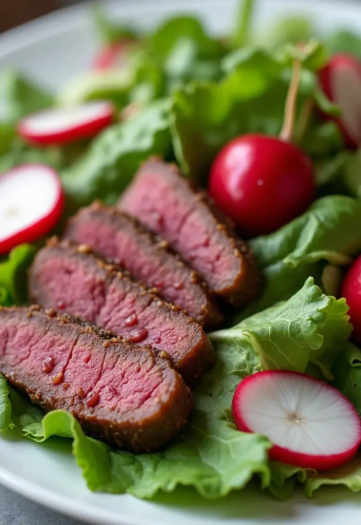 28 Low-Carb Beef Recipes for a Balanced Diet - 24. Beef and Radish Salad