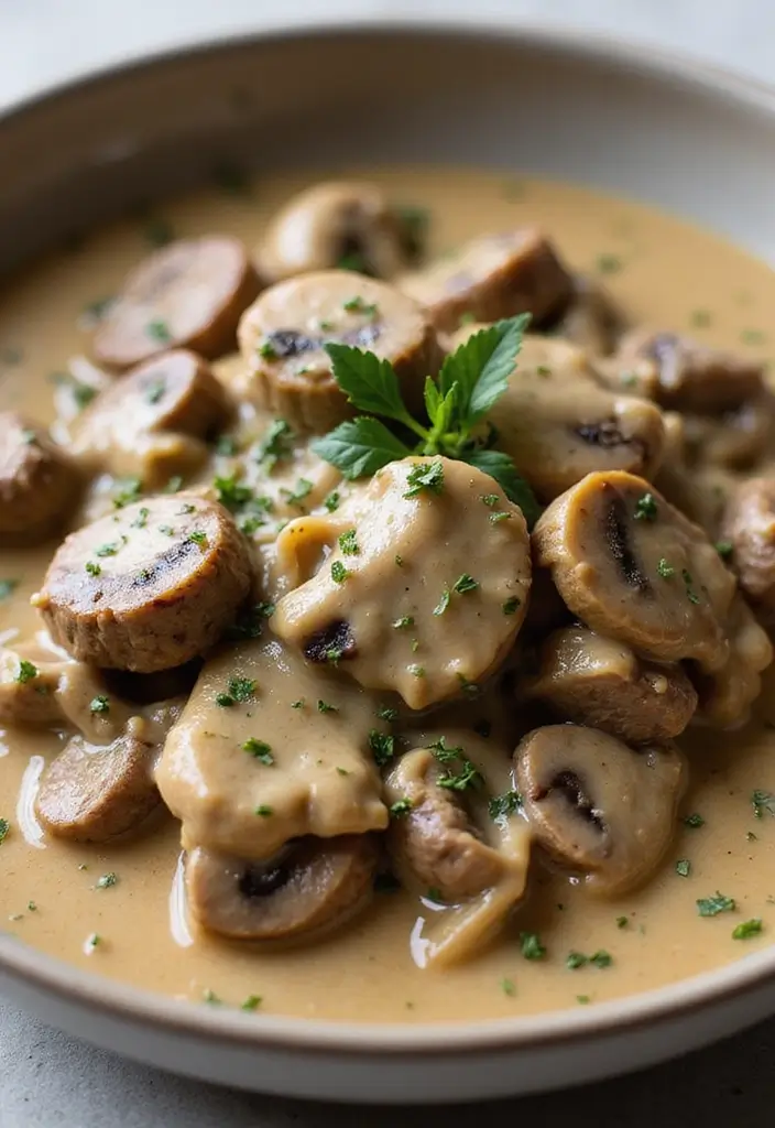 28 Low-Carb Beef Recipes for a Balanced Diet - 6. Beef and Mushroom Stroganoff