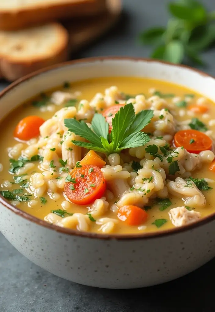 28 Meat Soup Recipes That Warm You Up - 11. Creamy Chicken and Wild Rice Soup
