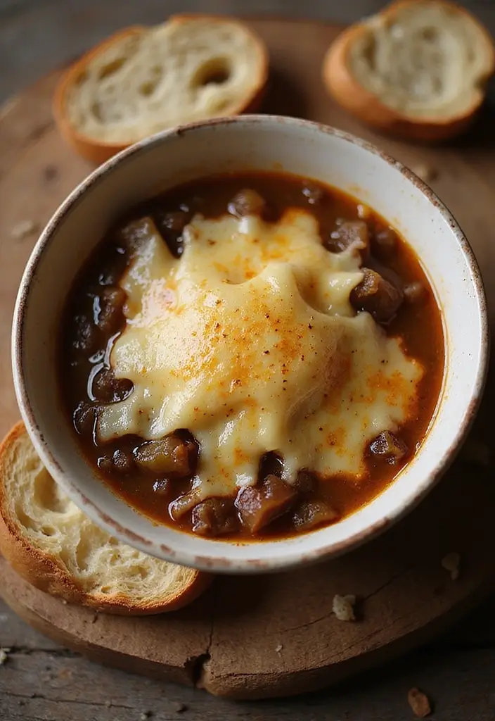 28 Meat Soup Recipes That Warm You Up - 18. French Onion Soup