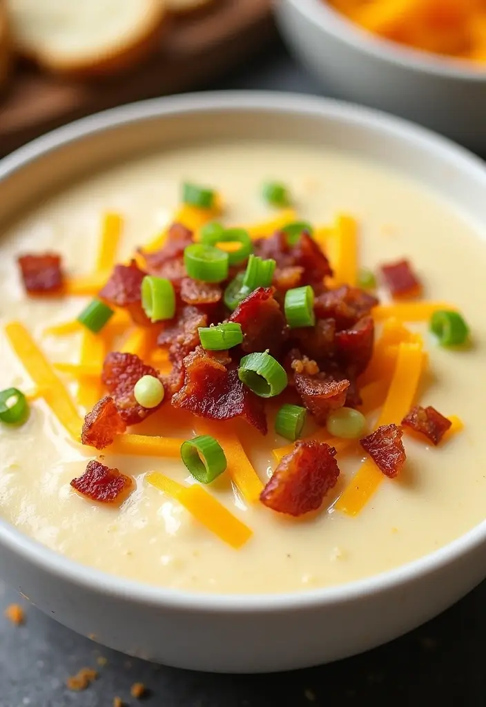 28 Meat Soup Recipes That Warm You Up - 19. Loaded Baked Potato Soup