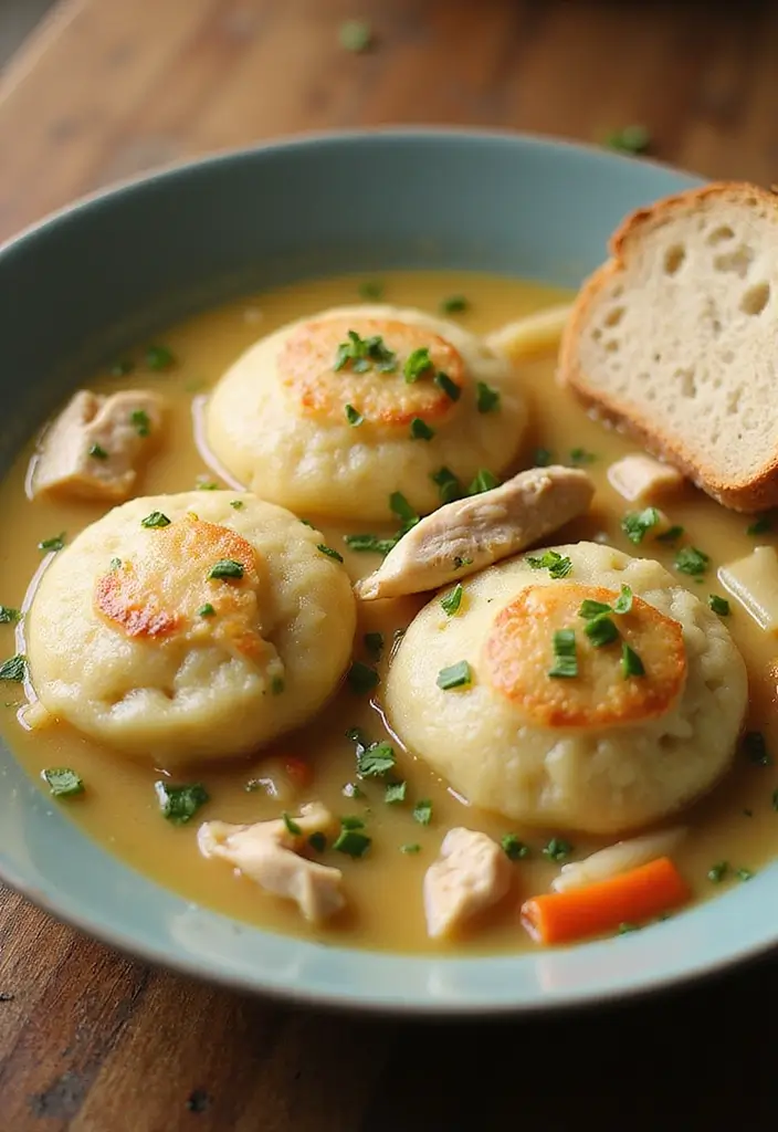 28 Meat Soup Recipes That Warm You Up - 23. Chicken and Dumpling Soup