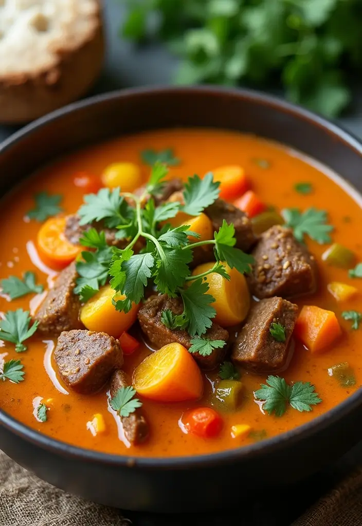28 Meat Soup Recipes That Warm You Up - 25. Coconut Curry Beef Soup
