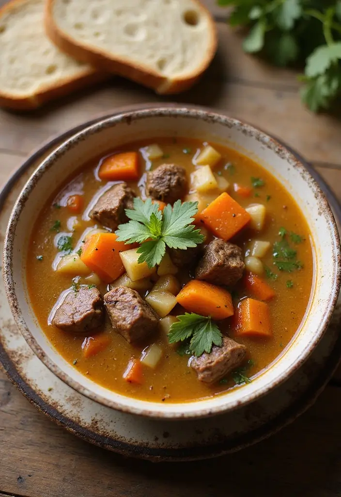 28 Meat Soup Recipes That Warm You Up - 28. Beef and Vegetable Chowder