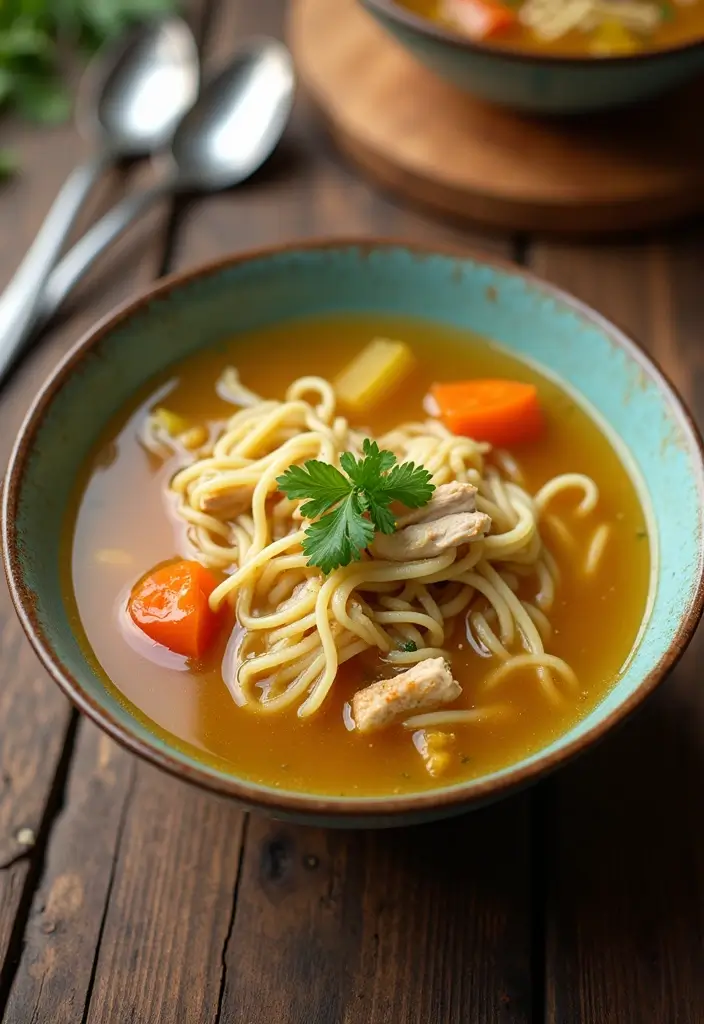 28 Meat Soup Recipes That Warm You Up - 3. Hearty Chicken Noodle Soup