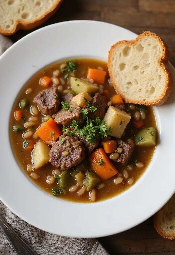 28 Meat Soup Recipes That Warm You Up - 4. Lamb and Barley Soup