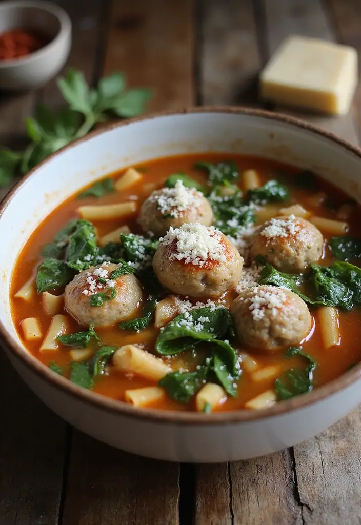 28 Meat Soup Recipes That Warm You Up - 5. Italian Wedding Soup