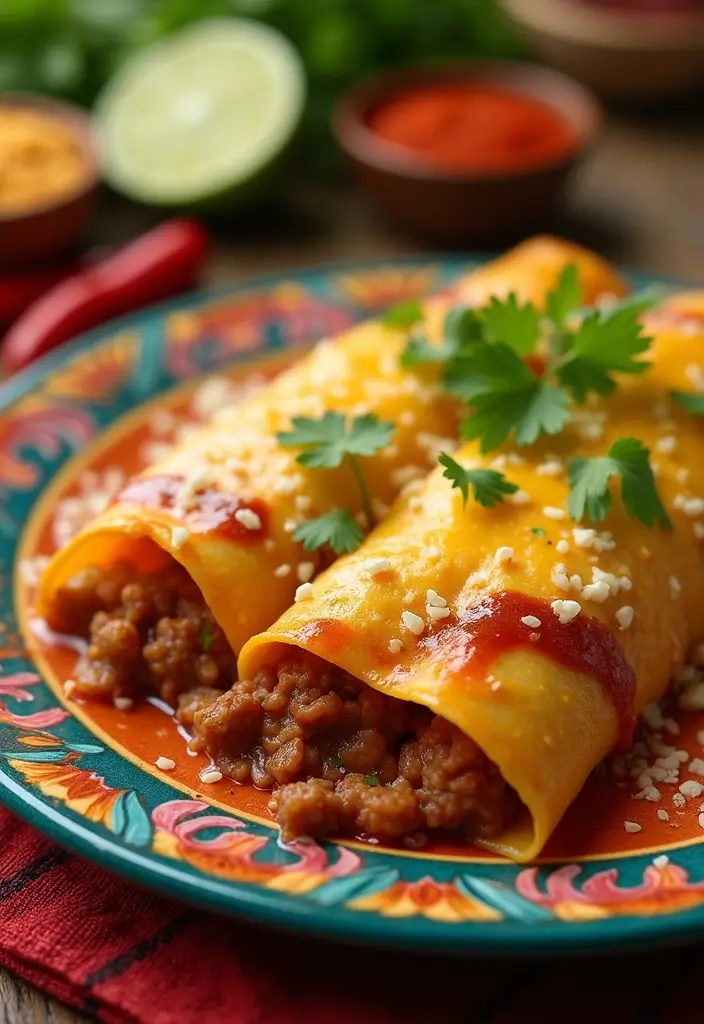 28 Meat and Potato Recipes That Satisfy Every Craving - 19. Potato and Beef Enchiladas