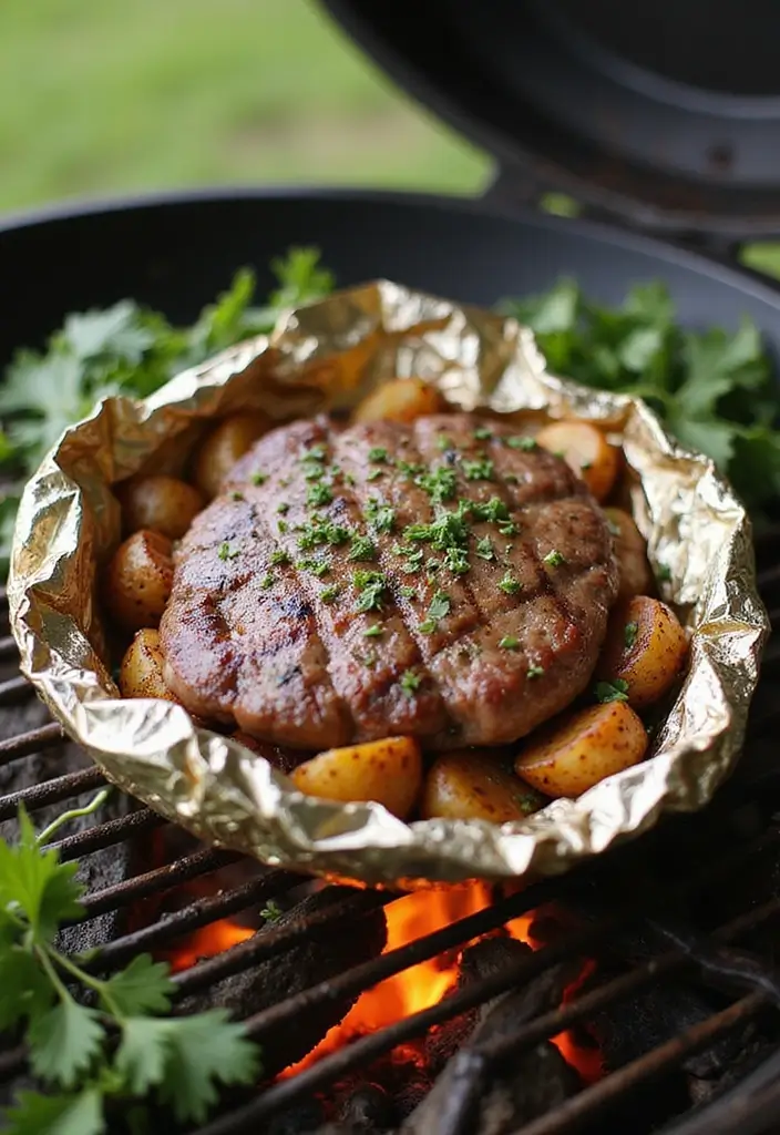 28 Meat and Potato Recipes That Satisfy Every Craving - 27. Steak and Potato Foil Packets