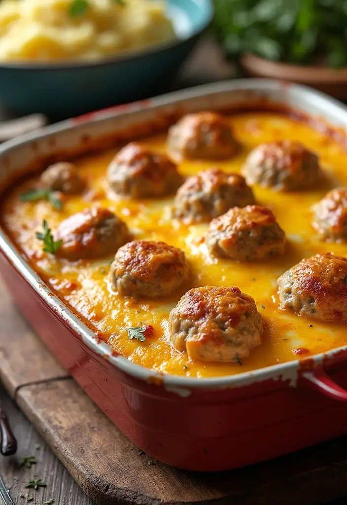 28 Meat and Potato Recipes That Satisfy Every Craving - 6. Mashed Potato and Meatball Bake