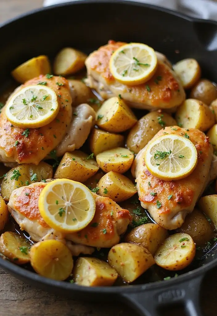 28 One-Pan Chicken Recipes That Save Time and Dishes - 12. Greek Lemon Chicken and Potatoes